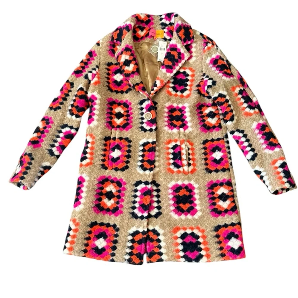 Vilagallo Multicolor Geometric wool Jacket - new